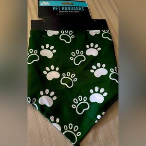 NWT Pawsitively fun 2 bandana one with dog prints and the other saying in blush